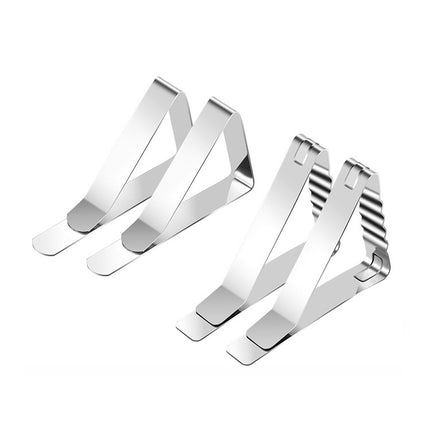 30 PCS Stainless Steel Tablecloth Clip Triangle Table Clamp Picnic Flexible Clip