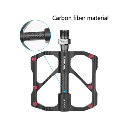 1 Pair PROMEND Bicycle Road Bike Mountain Bike 3 Palin Carbon Fiber Bearing Pedal, PD-M86C, PD-R87C - DealBuddy