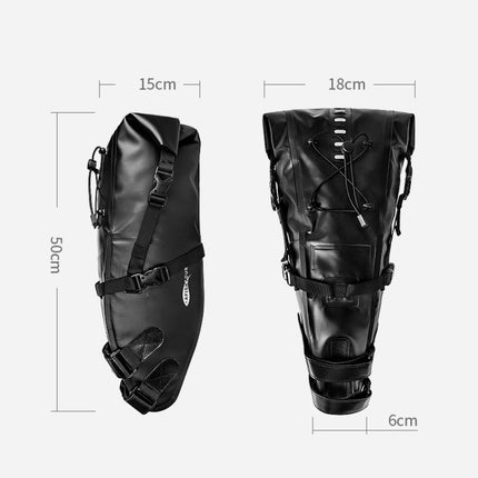 AFISHTOUR FB2040 13L Bicycle Big Tail Bag Big Large Capacity Long-Distance Cycling Saddle Bag - DealBuddy