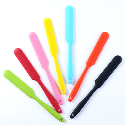Long Silicone Spatula Butter Cake Cream Scraper Baking Tool, Pink, Red, Orange, Green, Blue, Yellow, Black - DealBuddy
