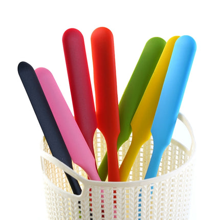 Long Silicone Spatula Butter Cake Cream Scraper Baking Tool, Pink, Red, Orange, Green, Blue, Yellow, Black - DealBuddy