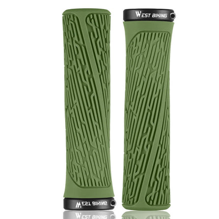 1 Pair WEST BIKING YP0804061 Bicycle Anti-Slip Shock Absorber Grip Mountain Bike Rubber Handlebar Cover, YP0804061, YP0804061 Grass - DealBuddy