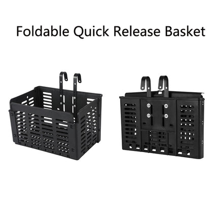 WEST BIKING Bicycle Basket Foldable Quick Release Basket Portable Food Basket