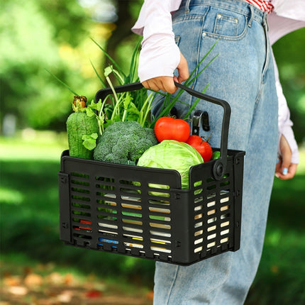 WEST BIKING Bicycle Basket Foldable Quick Release Basket Portable Food Basket