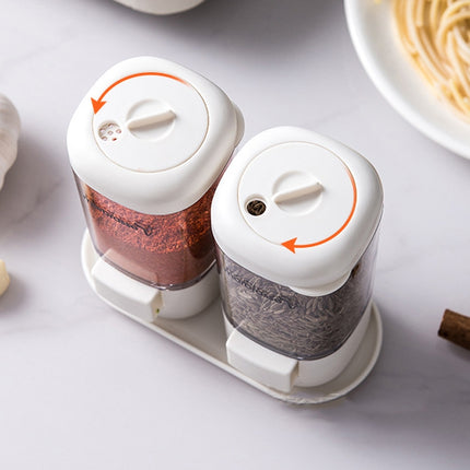 Marbrasse Metering Seasoning Box Pressing Type Seasoning Bottle Rotary Sealing Household Kitchen Seasoning Can, Single, Metering - DealBuddy
