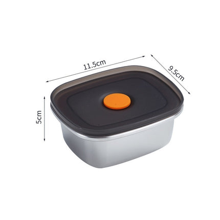 Refrigerator Fruit Fresh-Keeping Box 304 Stainless Steel Sealed Lunch Box, 250ml, 450ml, 600ml, 1000ml - DealBuddy