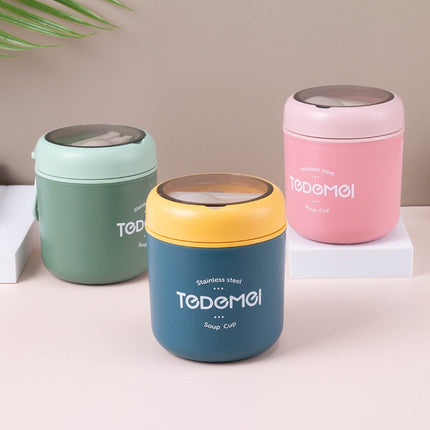 Portable Thermal Insulation Sealed Soup Cup With Lid Breakfast Lunch Box For Office Workers