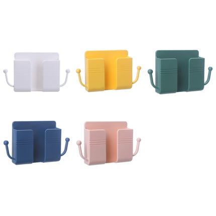 10 PCS Wall-Mounted Remote Control Storage Box Bedside Mobile Phone Charging Stand