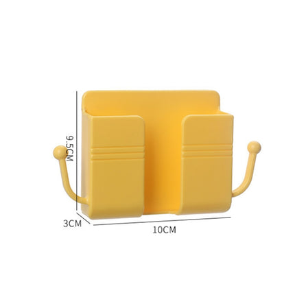 10 PCS Wall-Mounted Remote Control Storage Box Bedside Mobile Phone Charging Stand