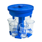 6 Cups Wine Dispenser Automatic Diversion Wine Pourer With Game Turntable, Style:, Round Blue with Transparent Cup, Round Blue with Color Cup, Round Gray with Transparent Cup, Round Gray with Color Cup, Round Brown with Transparent Cup                 ... - DealBuddy