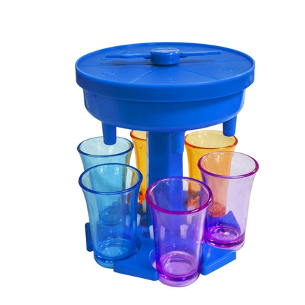 6 Cups Wine Dispenser Automatic Diversion Wine Pourer With Game Turntable, Style:, Round Blue with Transparent Cup, Round Blue with Color Cup, Round Gray with Transparent Cup, Round Gray with Color Cup, Round Brown with Transparent Cup                 ... - DealBuddy
