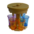 Round Brown with Color Cup