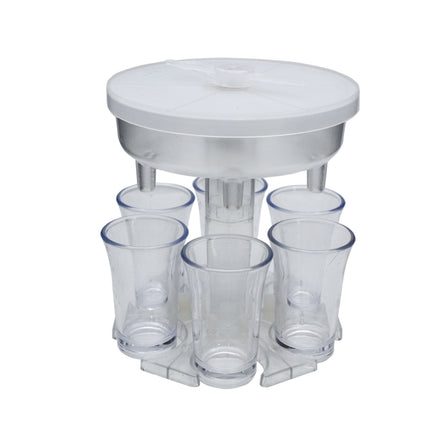 6 Cups Wine Dispenser Automatic Diversion Wine Pourer With Game Turntable, Style:, Round Blue with Transparent Cup, Round Blue with Color Cup, Round Gray with Transparent Cup, Round Gray with Color Cup, Round Brown with Transparent Cup                 ... - DealBuddy