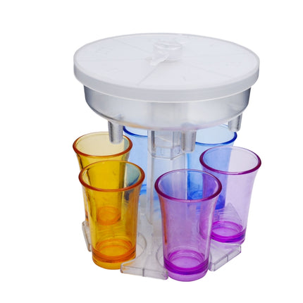 6 Cups Wine Dispenser Automatic Diversion Wine Pourer With Game Turntable, Style:, Round Blue with Transparent Cup, Round Blue with Color Cup, Round Gray with Transparent Cup, Round Gray with Color Cup, Round Brown with Transparent Cup                 ... - DealBuddy