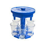 Hexagon Blue with Transparent Cup