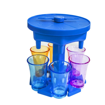 6 Cups Wine Dispenser Automatic Diversion Wine Pourer With Game Turntable, Style:, Round Blue with Transparent Cup, Round Blue with Color Cup, Round Gray with Transparent Cup, Round Gray with Color Cup, Round Brown with Transparent Cup                 ... - DealBuddy
