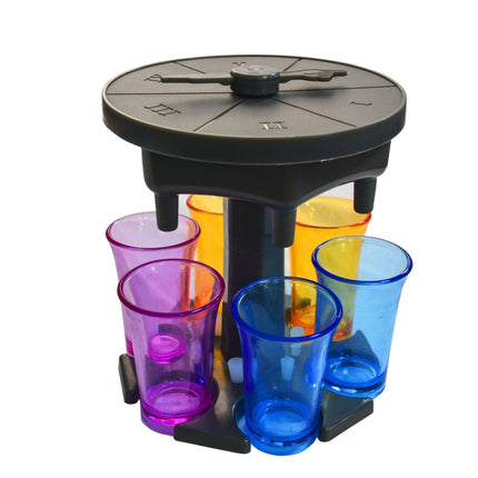 6 Cups Wine Dispenser Automatic Diversion Wine Pourer With Game Turntable, Style:, Round Blue with Transparent Cup, Round Blue with Color Cup, Round Gray with Transparent Cup, Round Gray with Color Cup, Round Brown with Transparent Cup                 ... - DealBuddy