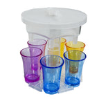Hexagon Transparent with Color Cup