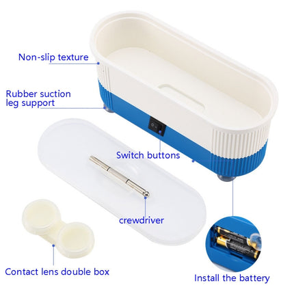 3 in 1 Glasses Cleaning Machine Small Contact Lens Glasses Jewelry Watch Cleaner, Pink, Blue - DealBuddy