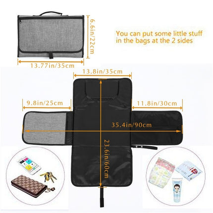 Portable Baby Changing Mat Multifunctional Baby Changing Table Waterproof Bag