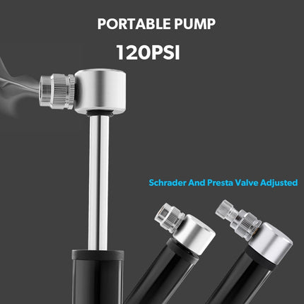 Manual Mini Portable Bicycle Aluminum Alloy Pump Basketball Football Inflatable Cylinder - DealBuddy