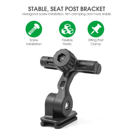 WEST BIKING Large Capacity 2.6L Bicycle Tail Bag Hard Shell Saddle Bag Adjustable Bracket Seat Cushion Tail Bag - DealBuddy