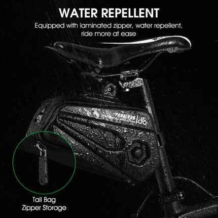 WEST BIKING Large Capacity 2.6L Bicycle Tail Bag Hard Shell Saddle Bag Adjustable Bracket Seat Cushion Tail Bag - DealBuddy