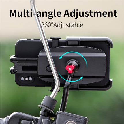 WEST BIKING  Bike Mobile Phone Holder Aluminum 360 Rotatable Electric Bike Scooter Motorcycle Phone Stand,Style:, Handlebar Style - DealBuddy