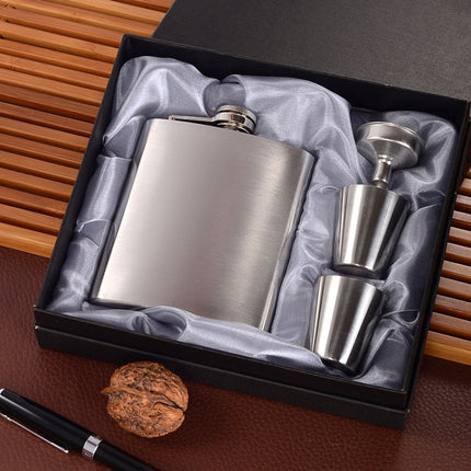 Portable Stainless Steel Hip Flask Set With Wine Glass Funnel