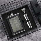 Portable Stainless Steel Hip Flask Set With Wine Glass Funnel, Style:, 8OZ New Jack Patch Core, 8OZ Old Jack Patch Core, 8OZ Old Man Patch Core, 8OZ Yellow Floral Pattern Core, 7OZ Black Leather Jack Gray, 7OZ Yellow Leather Jack Old Man Gray          ... - DealBuddy