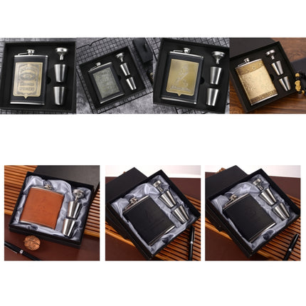 Portable Stainless Steel Hip Flask Set With Wine Glass Funnel, Style: