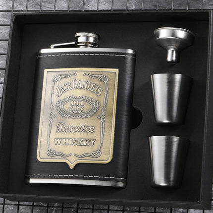 Portable Stainless Steel Hip Flask Set With Wine Glass Funnel, Style:, 8OZ New Jack Patch Core, 8OZ Old Jack Patch Core, 8OZ Old Man Patch Core, 8OZ Yellow Floral Pattern Core, 7OZ Black Leather Jack Gray, 7OZ Yellow Leather Jack Old Man Gray          ... - DealBuddy