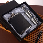 7OZ Black Leather Jack Gray