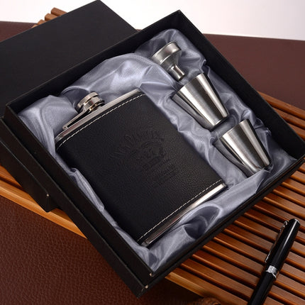 Portable Stainless Steel Hip Flask Set With Wine Glass Funnel, Style:, 8OZ New Jack Patch Core, 8OZ Old Jack Patch Core, 8OZ Old Man Patch Core, 8OZ Yellow Floral Pattern Core, 7OZ Black Leather Jack Gray, 7OZ Yellow Leather Jack Old Man Gray          ... - DealBuddy