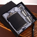 7OZ Black Leather Old Man Gray
