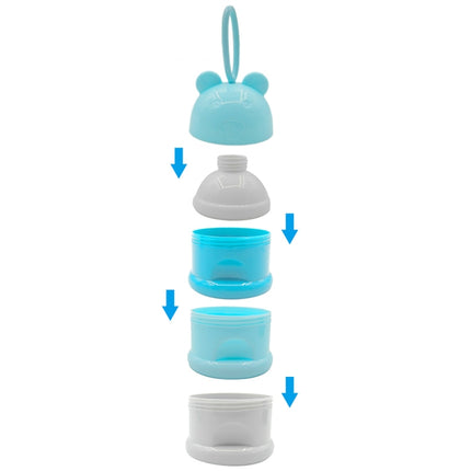 3 Layer Frog Style Portable Baby Food Storage Box Cartoon Milk Powder Box, Blue, Green, Purple - DealBuddy