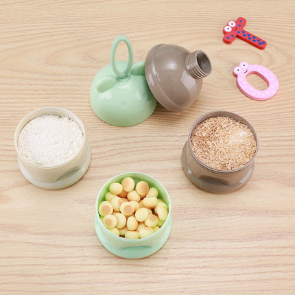 3 Layer Frog Style Portable Baby Food Storage Box Cartoon Milk Powder Box, Blue, Green, Purple - DealBuddy