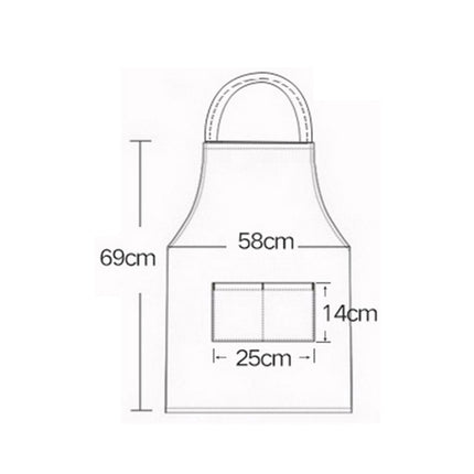 2 PCS 0058 Cafe Nail Shop Waterproof Apron Polyester Material Home Work Apron