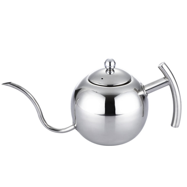 Hand Flush Pot Mocha Coffee Pot Stainless Steel Coffee Pot European Style Stainless Steel Teapot With Strainer, 1L, 0.85L - DealBuddy