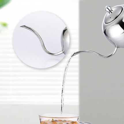 Hand Flush Pot Mocha Coffee Pot Stainless Steel Coffee Pot European Style Stainless Steel Teapot With Strainer, 1L, 0.85L - DealBuddy