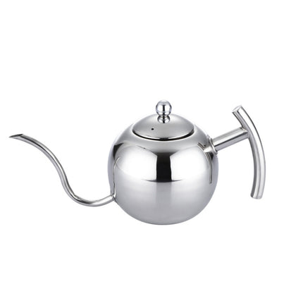 Hand Flush Pot Mocha Coffee Pot Stainless Steel Coffee Pot European Style Stainless Steel Teapot With Strainer, 1L, 0.85L - DealBuddy