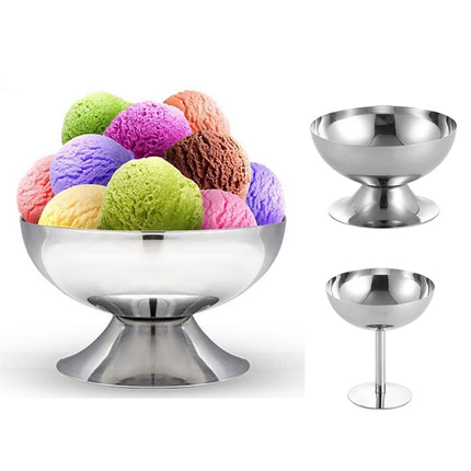 Stainless Steel Ice Cream Cup Ice Cream Goblet Bar Wine Glass, Specification：