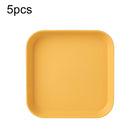 5pcs Home 6 Inch Small Dish Plastic Snack Cake Dish Dining Table Garbage Tray