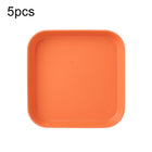 5pcs Home 6 Inch Small Dish Plastic Snack Cake Dish Dining Table Garbage Tray
