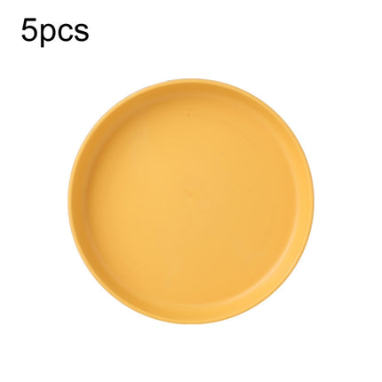 5pcs Home 6 Inch Small Dish Plastic Snack Cake Dish Dining Table Garbage Tray