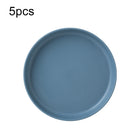 5pcs Home 6 Inch Small Dish Plastic Snack Cake Dish Dining Table Garbage Tray