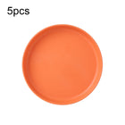 5pcs Home 6 Inch Small Dish Plastic Snack Cake Dish Dining Table Garbage Tray