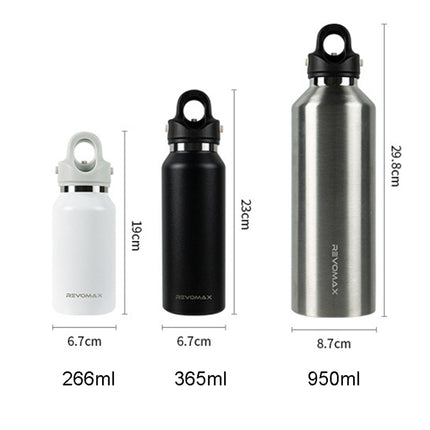 REVOMAX Stainless Steel Vacuum Flask Outdoor Car Vacuum Flask, Capacity：, 266ml (Matcha Green), 266ml (Bubble Blue), 266ml (Cherry Pink), 266ml (Polar White), 365ml (Star Black), 365ml (Polar White), 365ml (Cherry Pink), 365ml (Bubble Blue)            ... - DealBuddy
