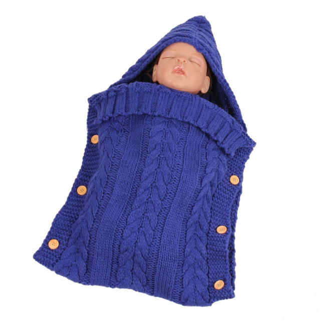 Zzsd0002 Autumn / Winter Baby Knitted Woolen Button Sleeping Bag Photography Blanket Stroller Sleeping Bag