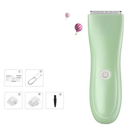 Infant And Children Hair Clipper Electric Hair Clipper Rechargeable Shaving Cutter, Green, Pink - DealBuddy